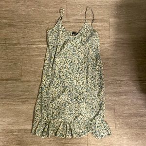 Blue white daisy dress